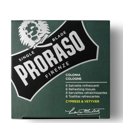Shop Proraso Refreshing Tissues - Cypress And Vetyver (pack Of 6)