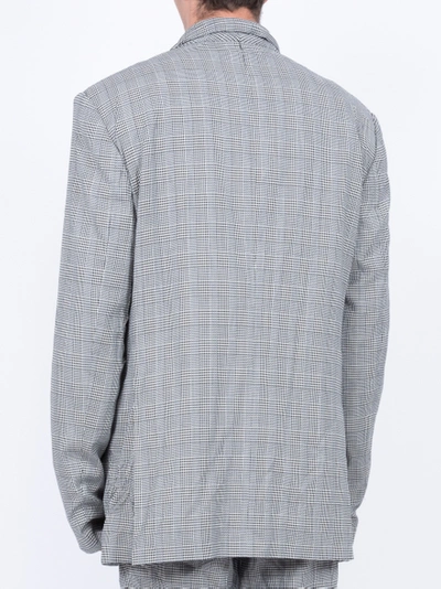 Shop Vetements Wrinkled Suit Jacket Grey