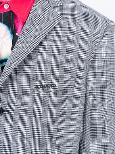 Shop Vetements Wrinkled Suit Jacket Grey