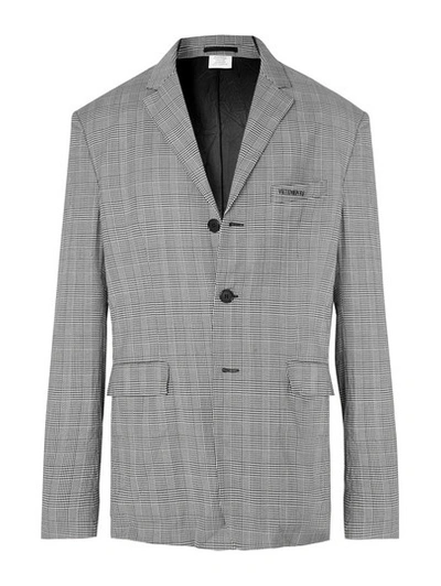 Shop Vetements Wrinkled Suit Jacket Grey