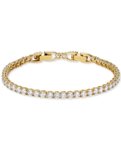 Shop Swarovski Gold-tone Crystal Tennis Bracelet