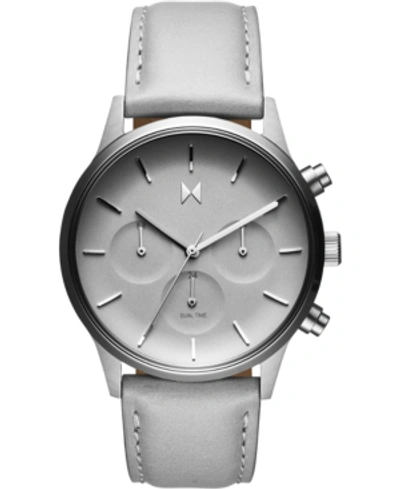 Shop Mvmt Women's Chronograph Duet Gray Leather Strap Watch 38mm