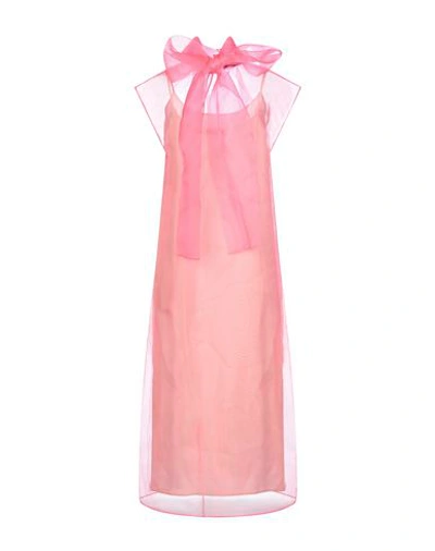 Shop Prada Midi Dress In Pink