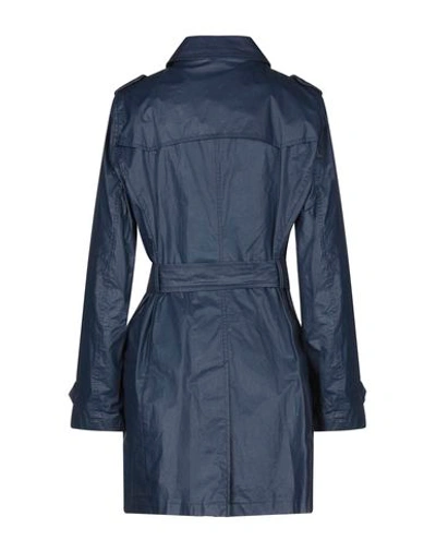 Shop Herno Overcoats In Dark Blue
