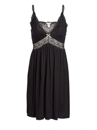 Shop Eberjey Colette Chemise In Black