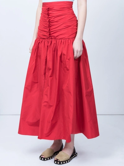 Shop Stellamccartney Fitted Waist Skirt Red