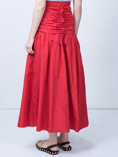 Shop Stellamccartney Fitted Waist Skirt Red