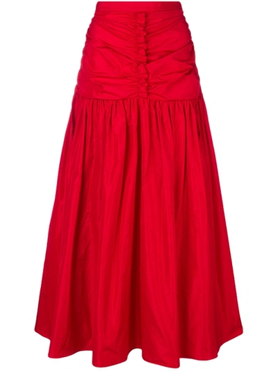 Shop Stellamccartney Fitted Waist Skirt Red