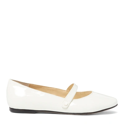 Shop Polo Ralph Lauren Alyssa Leather Mary Jane In White Patent Leather