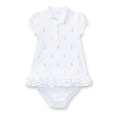 Shop Ralph Lauren Ruffled Polo Dress & Bloomer In White