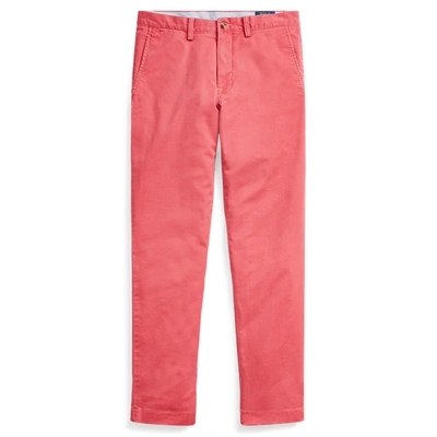 Shop Ralph Lauren Stretch Straight Fit Washed Chino Pant In Nantucket Red