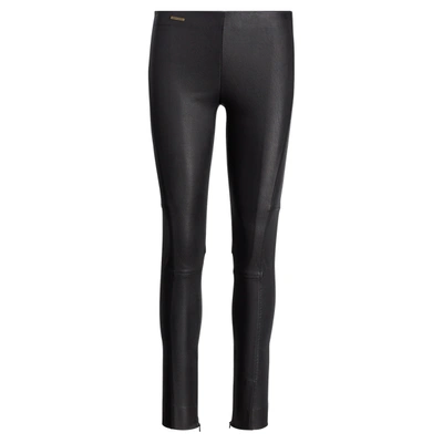Shop Ralph Lauren Leather Skinny Pant In Polo Black