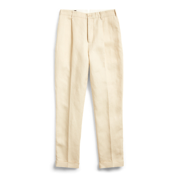 cream linen trousers