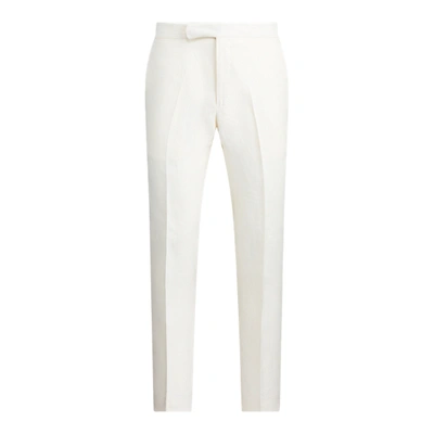 Polo Ralph Lauren Straight Fit Linen-cotton Pant In Light Cream