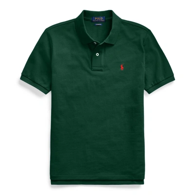 Shop Polo Ralph Lauren Cotton Mesh Polo Shirt In College Green