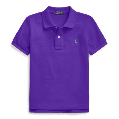 Shop Polo Ralph Lauren The Iconic Mesh Polo Shirt In Chalet Purple