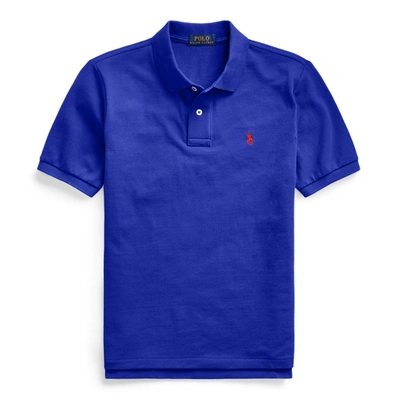 Shop Polo Ralph Lauren Cotton Mesh Polo Shirt In Heritage Royal