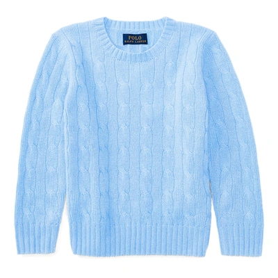 Polo Ralph Lauren Cable-knit Cashmere Sweater In New Litchfield Blue