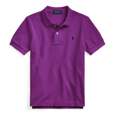 Shop Polo Ralph Lauren Cotton Mesh Polo Shirt In Paloma Purple