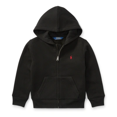 Shop Polo Ralph Lauren Cotton-blend-fleece Hoodie In Polo Black