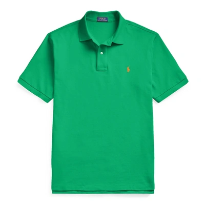 Shop Polo Ralph Lauren The Iconic Mesh Polo Shirt In Chroma Green