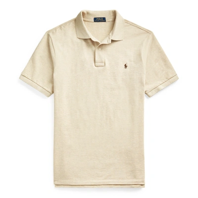 Shop Polo Ralph Lauren The Iconic Mesh Polo Shirt In Expedition Dune Heather