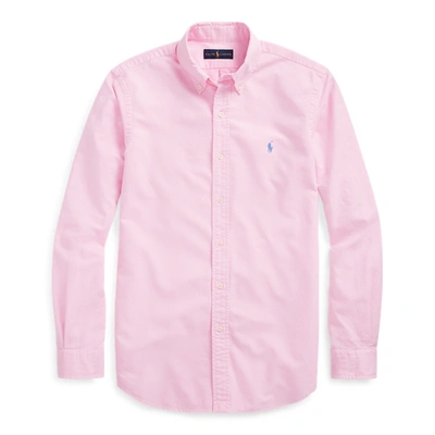 Shop Polo Ralph Lauren Garment-dyed Oxford Shirt In Taylor Rose