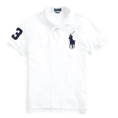 Shop Polo Ralph Lauren Big Pony Mesh Polo Shirt In White