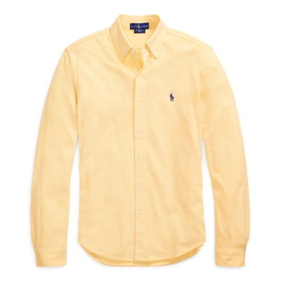 Shop Ralph Lauren Featherweight Mesh Shirt In Empire Yellow