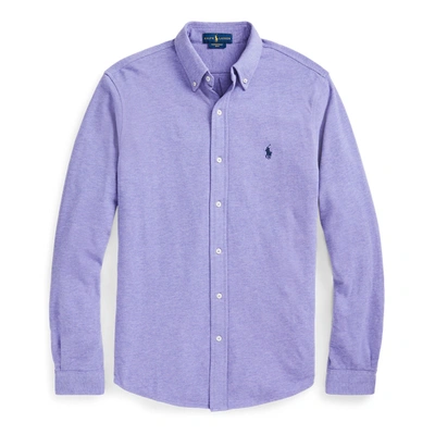 Shop Ralph Lauren Featherweight Mesh Shirt In Maidstone Purple Heather