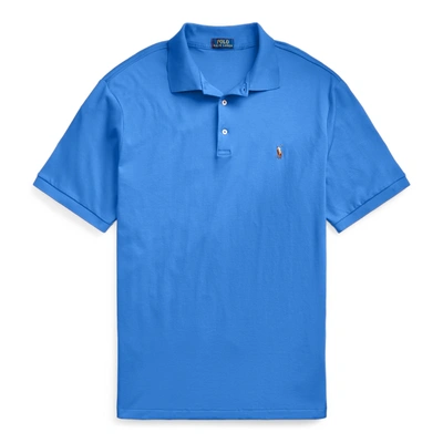 Shop Polo Ralph Lauren Soft Cotton Polo Shirt In Colby Blue