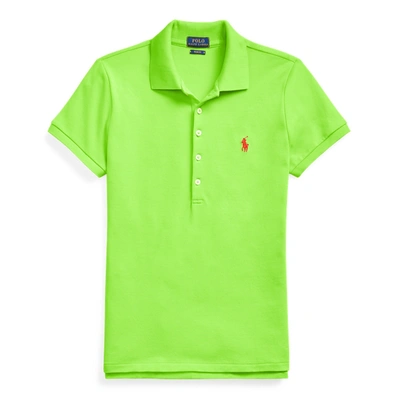 Shop Ralph Lauren Slim Fit Stretch Polo Shirt In Kiwi Lime