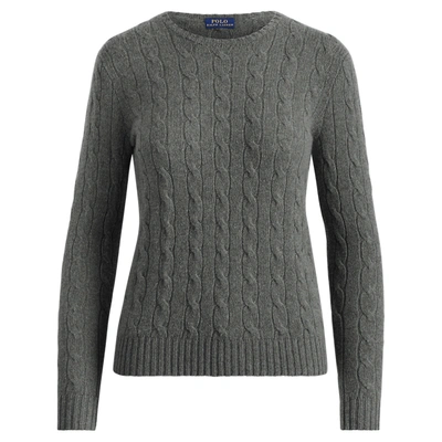 Shop Ralph Lauren Cable-knit Cashmere Sweater In Antique Heather
