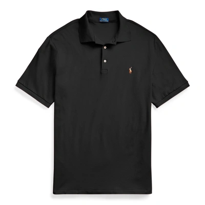 Shop Polo Ralph Lauren Soft Cotton Polo Shirt In Polo Black