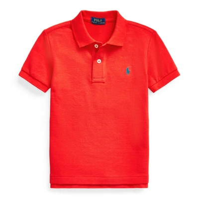 Shop Polo Ralph Lauren Cotton Mesh Polo Shirt In African Red