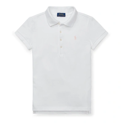 Shop Polo Ralph Lauren Stretch Mesh Polo Shirt In White