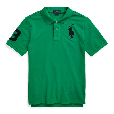 Shop Polo Ralph Lauren Big Pony Cotton Mesh Polo In Chroma Green