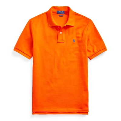 Shop Polo Ralph Lauren Cotton Mesh Polo Shirt In Sailing Orange