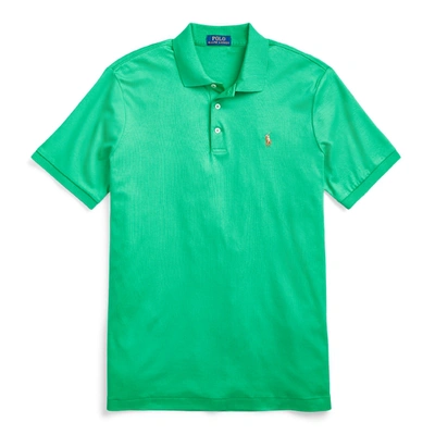 Shop Polo Ralph Lauren Soft Cotton Polo Shirt In Golf Green