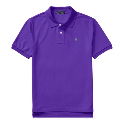 Shop Polo Ralph Lauren Cotton Mesh Polo Shirt In Chalet Purple