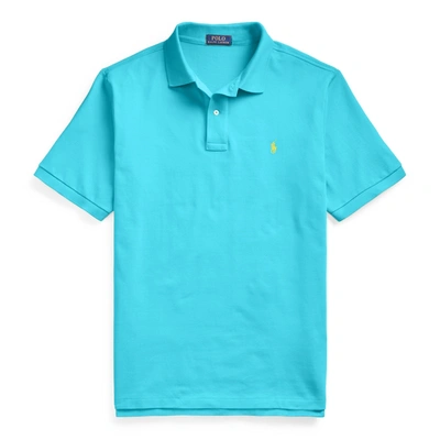 Shop Polo Ralph Lauren The Iconic Mesh Polo Shirt In Cove Blue