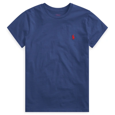 Shop Ralph Lauren Cotton Crewneck T-shirt In Rustic Navy