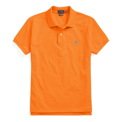 Shop Ralph Lauren Classic Fit Mesh Polo Shirt In Resort Orange