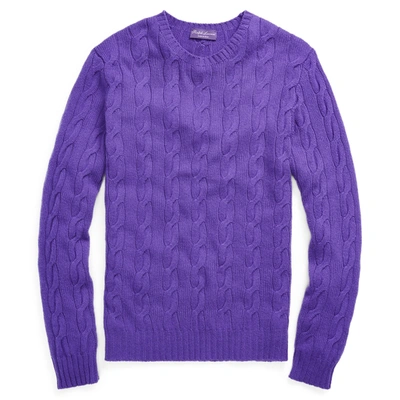 Shop Ralph Lauren Cable-knit Cashmere Sweater In Classic Violet