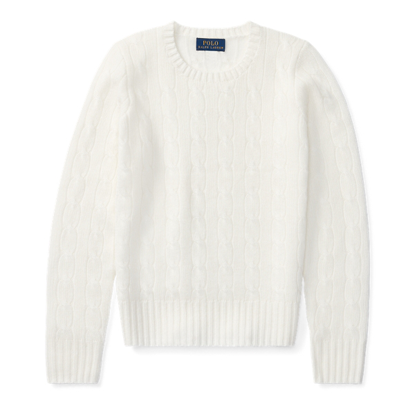 polo ralph lauren cream cable knit sweater