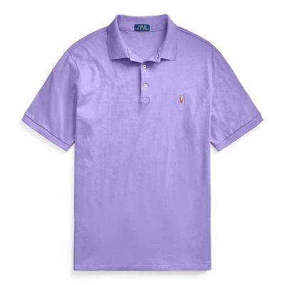 Shop Polo Ralph Lauren Soft Cotton Polo Shirt In Hampton Purple