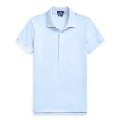 Shop Ralph Lauren Slim Fit Stretch Polo Shirt In Elite Blue