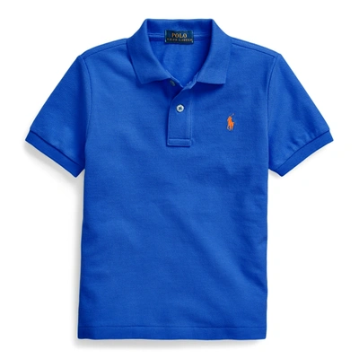 Shop Polo Ralph Lauren Cotton Mesh Polo Shirt In Travel Blue