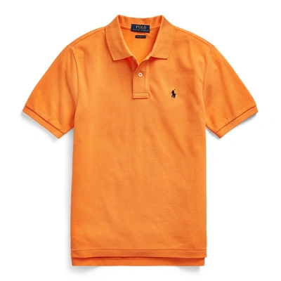Shop Polo Ralph Lauren Cotton Mesh Polo Shirt In Thai Orange