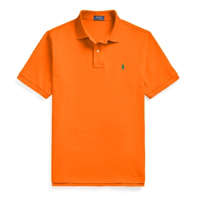 Shop Polo Ralph Lauren The Iconic Mesh Polo Shirt In Bright Signal Orange